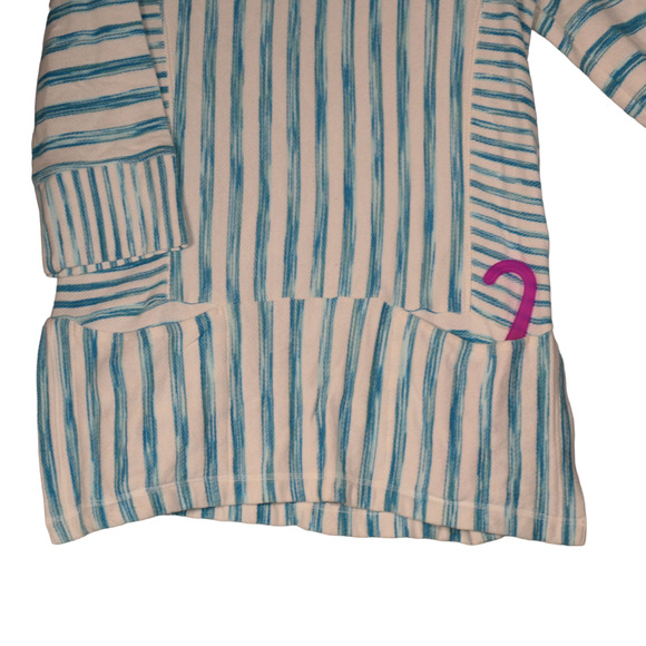 Soft Surroundings Tunic Sweatshirt Womens S Blue Cotton Viscose Blend Pockets - Picture 3 of 9